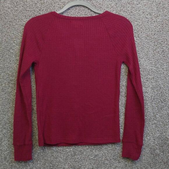 Ultra Flirt Waffle Knit Henley Top Size M NEW - Picture 3 of 9